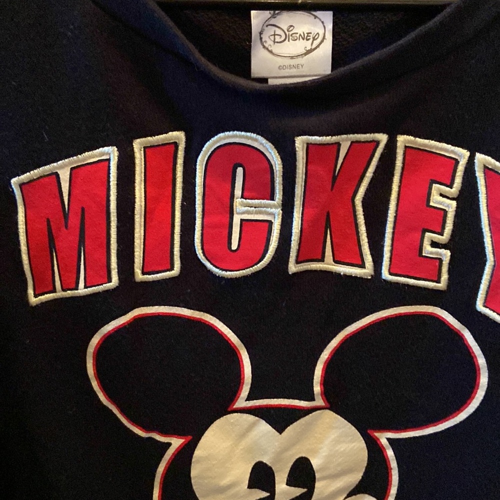 Disney Embroidered Mickey Mouse Lightweight Sweatshirt Sz Small Vintage Style. - Picture 7 of 9